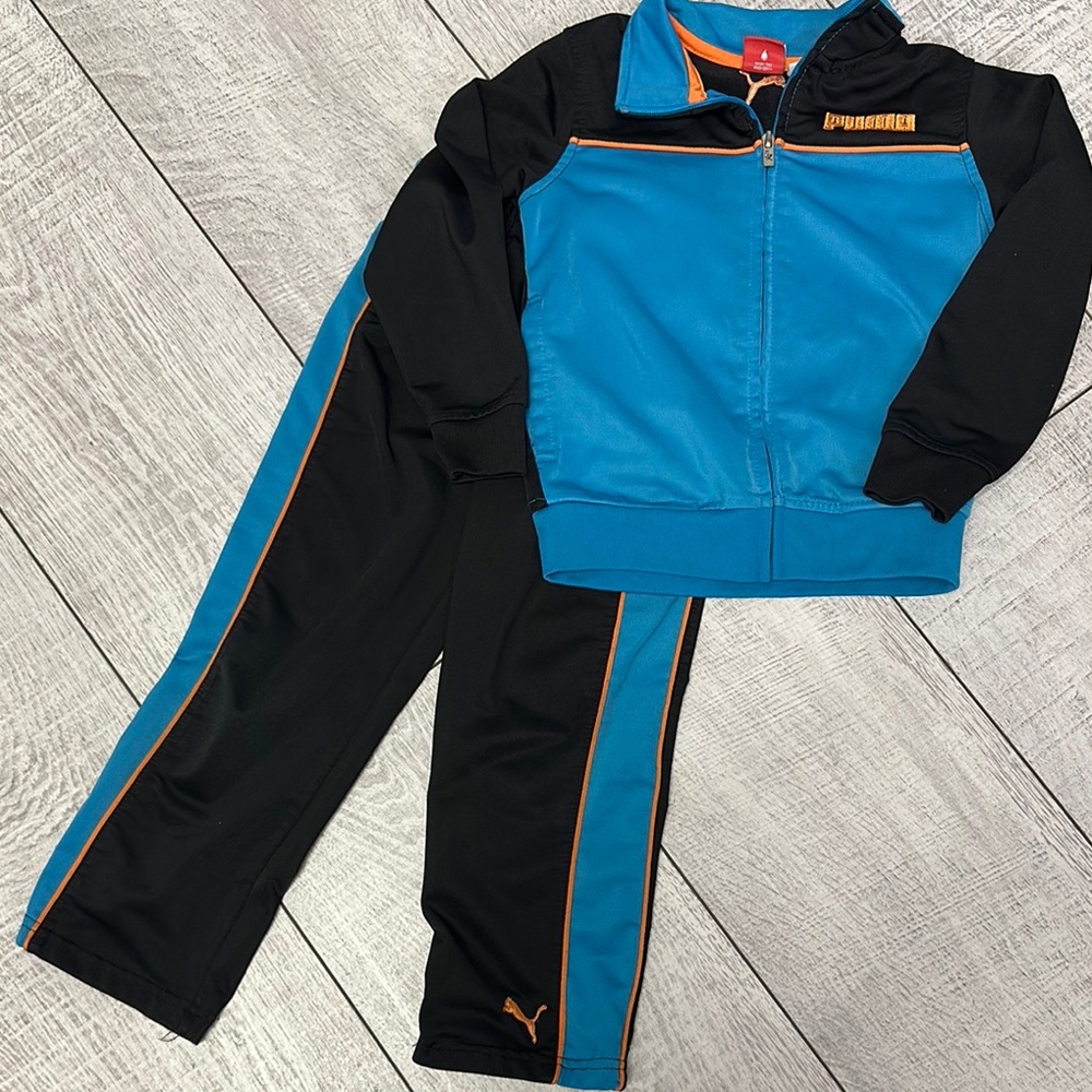 Puma Kids Matching Set - Black and Blue